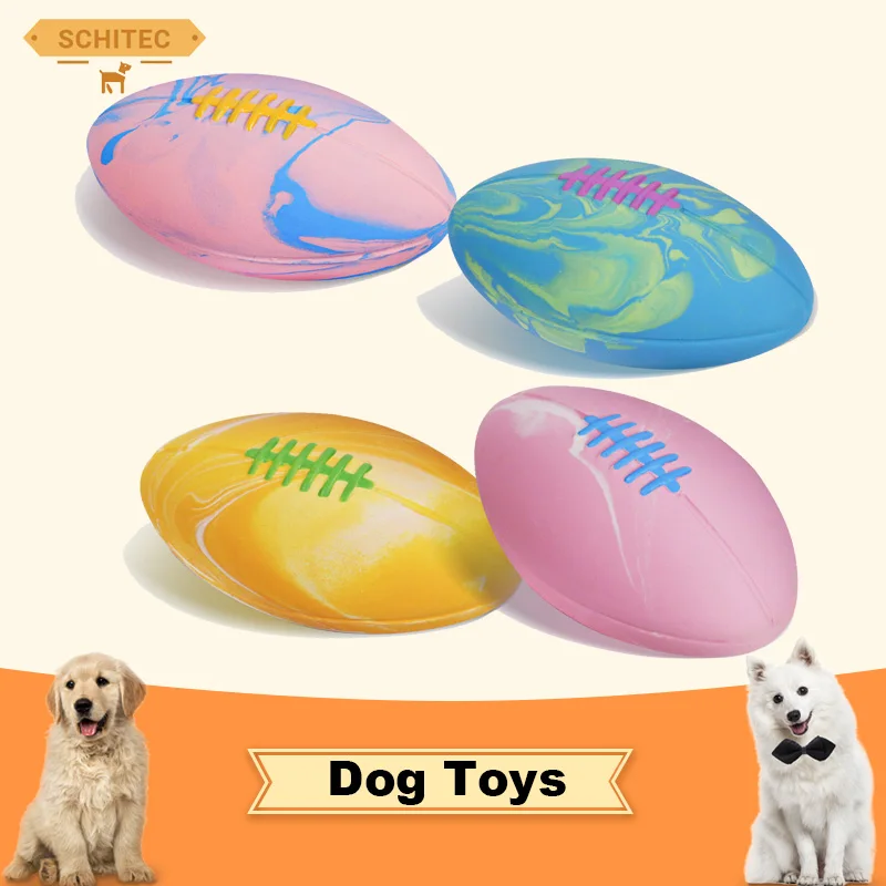 

SCGK Dog Squeaky Ball Toys Strong Rubber Durable Bouncy Chew Ball Bite Resistant Puppy Training Sound Toy Teeth Cleaning.