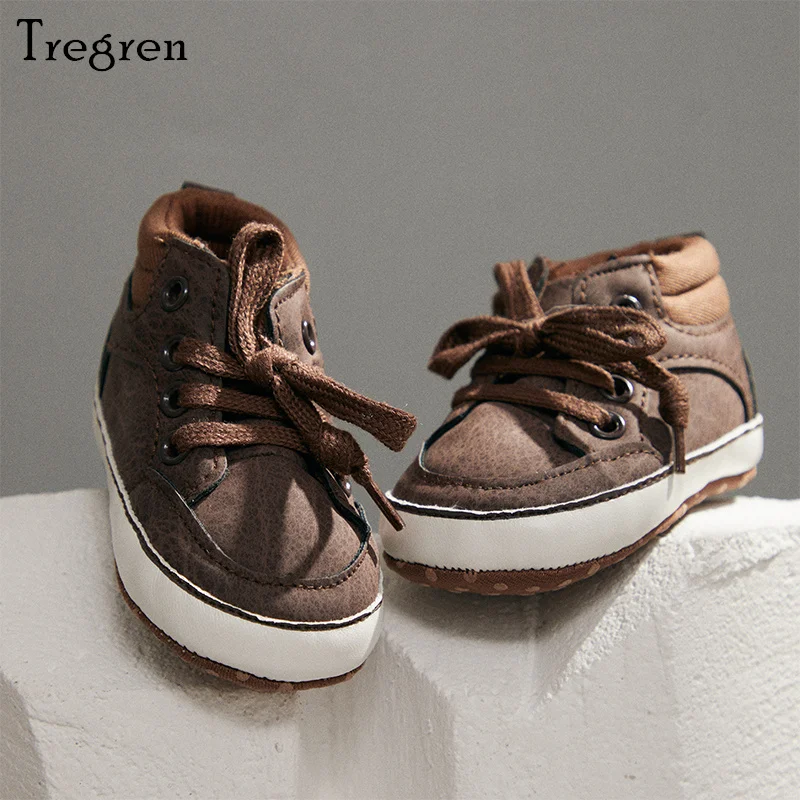 

Tregren Newborn Baby Boy Girl Soft Sole Crib Shoes Solid Causal Frenulum Anti-slip Sneakers Prewalker Shoes Fall Winter Sneakers