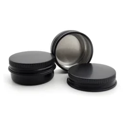 20pcs 10ml-100ml Black Tin Box Lip Balm Sample Aluminium Tin Jars Candle Box Tea Cans DIY Metal Gift Box For Packaging Container