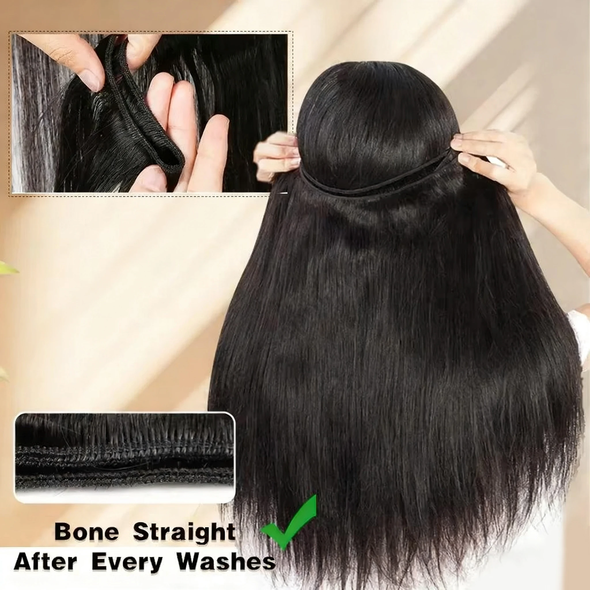 البرازيلي 3/4 قطعة حزم الشعر البشري العظام مستقيم 100% غير المجهزة 30 34 بوصة الخام عذراء ريمي حزمة ملحقات لحمة مزدوجة