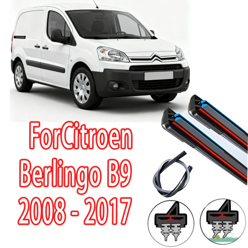 

Wiper LHD Front Wiper Blades For Citroen Berlingo B9 2008 - 2017 Windshield Windscreen Window Brushes 26"+16" Accessories
