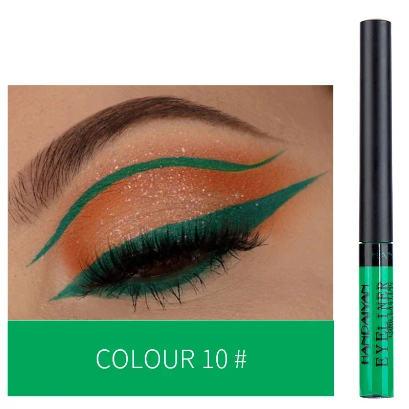 Matt Flüssigen Eyeliner Schnell Trocken Wasserdichte Bunte Neon Eyeliner Bleistift Weiß Blau Lila Farbe Eyeliner Kosmetik Make-Up-Tool