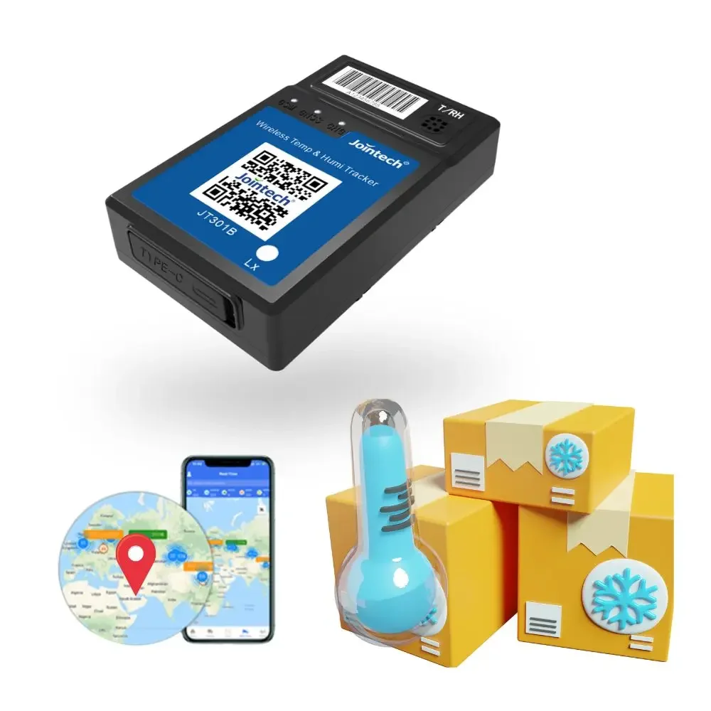 حار بيع الباردة سلسلة GPS المقتفي للشحن Perishable JT301B مع مراقبة درجة الحرارة لمصنع الحاويات