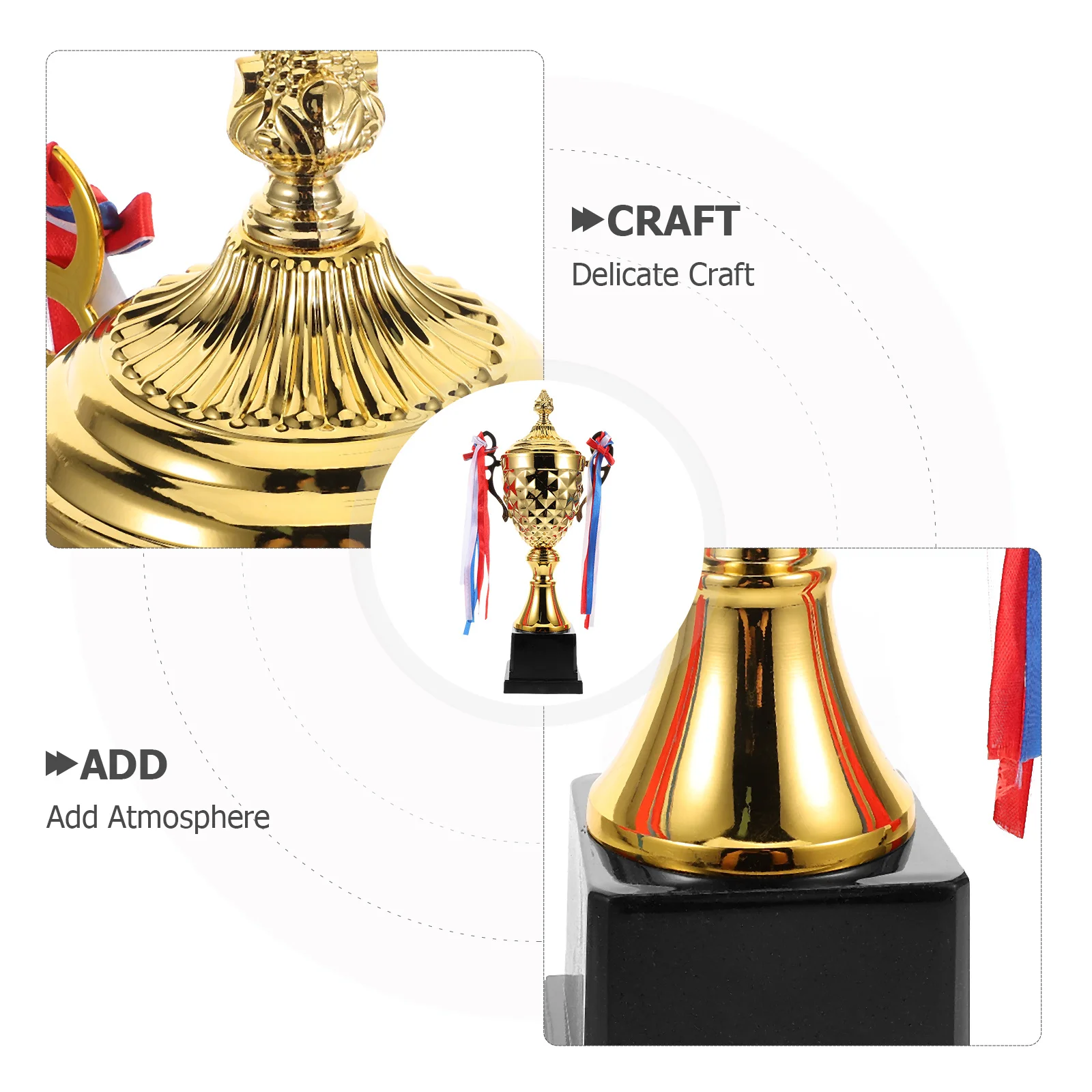 Metal Trophy Cup for Sports Tournaments Awards Unique Designs Durable Material Elegance Glory Winners Recognition