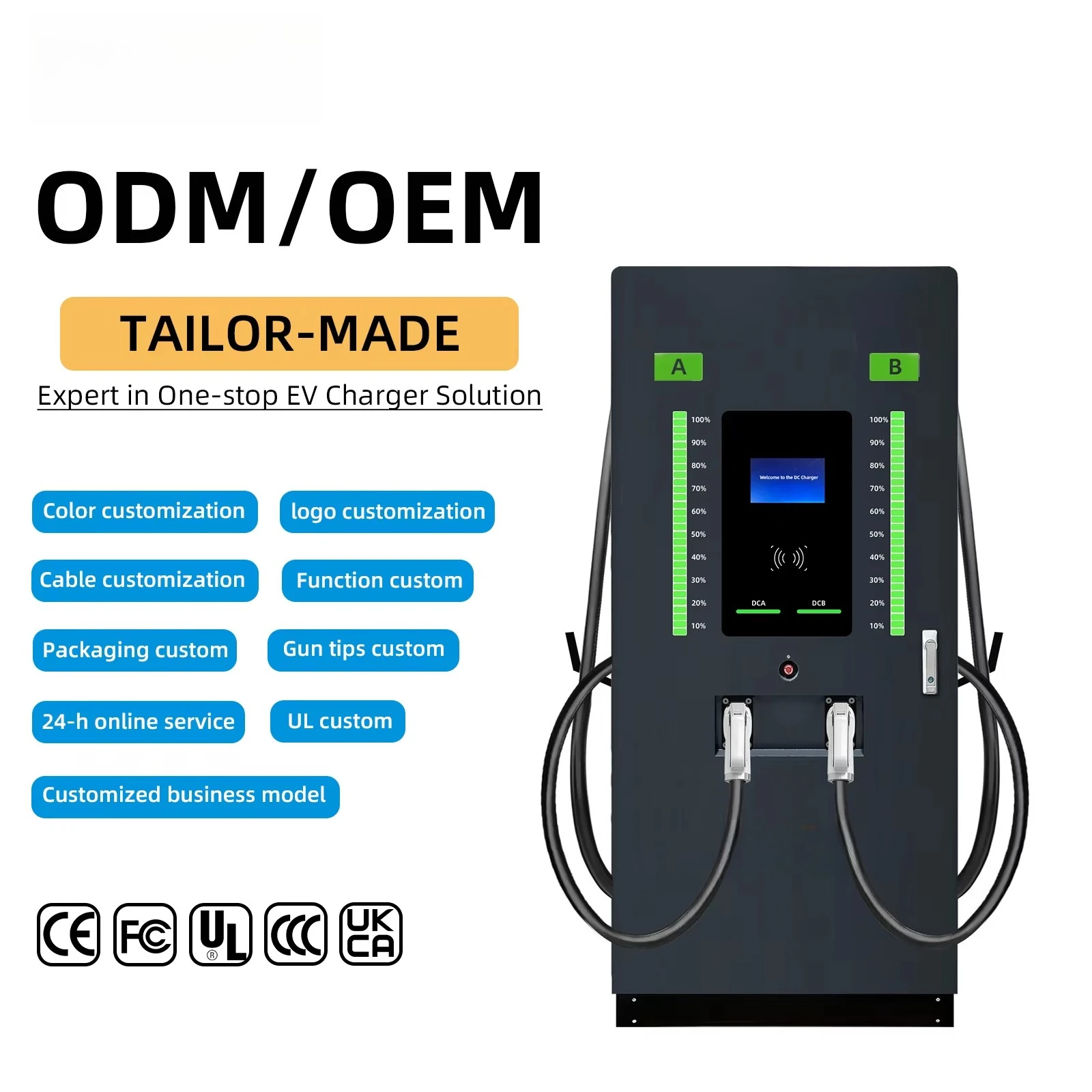 Ev Charger 60/360/480KW Ocpp1.6J CCS2 GBT CCS1 4G Wifi Ip54 Dustproof  Floor StandinRoadside Emergency Charger Bus Charging
