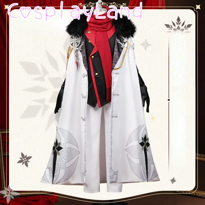 Game Genshin Impact Fatui Cosplay Tartaglia Cosplay Cape Men Suit Full Set Outfit Cloak Handsome Gorgeous Uniform Costume