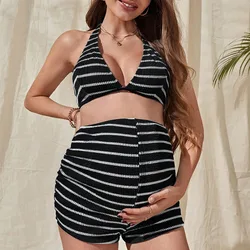 Summer Maternity Swimsuits Pregnancy One-piece Swimwear Pregnancy Swim Clothes Bikini Pregnant Casual Vacation Beachwear