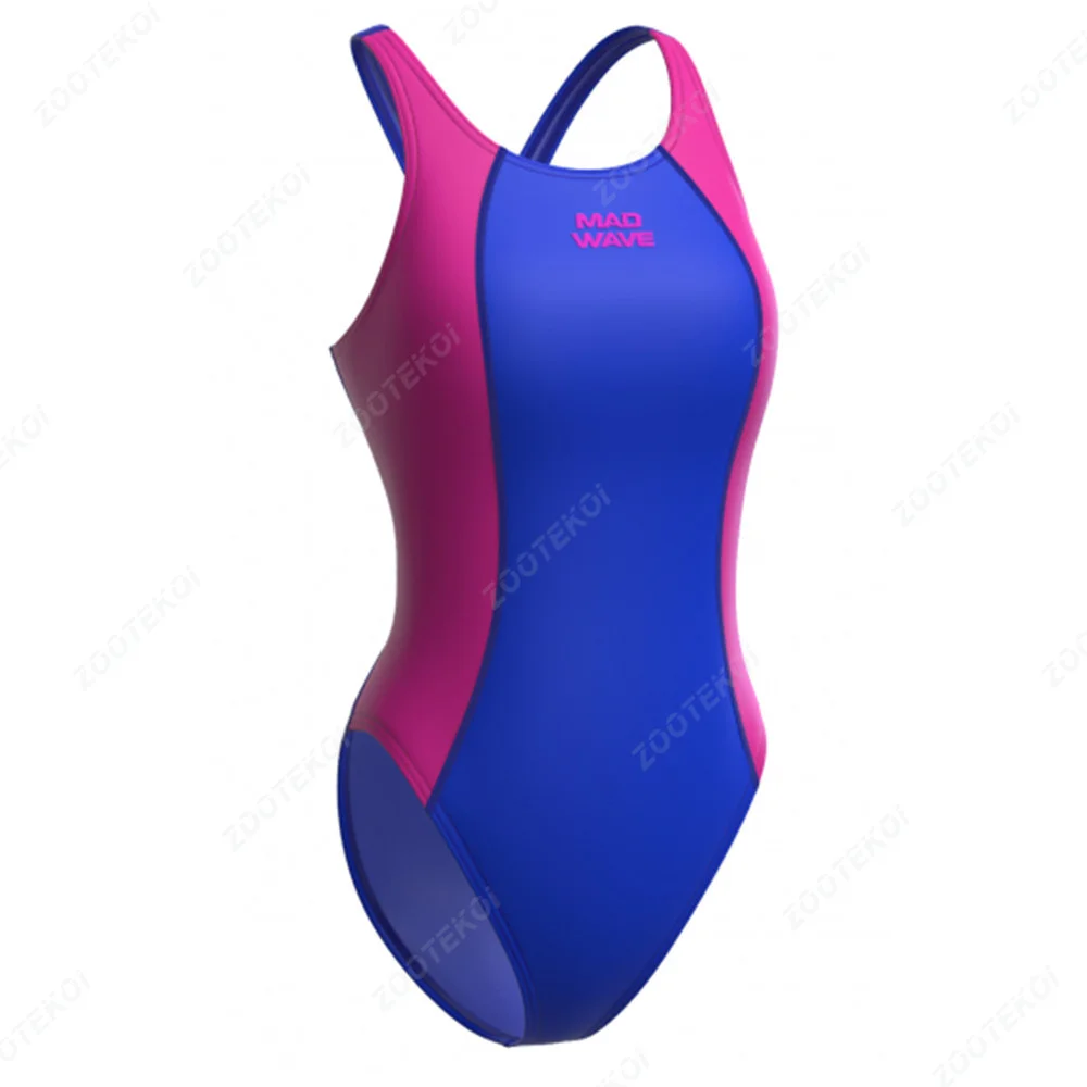 Madwave Female Wide Shoulder Straps Triangle Swimsuit Swimming Pool Practice Comfortable Swimwear Fitness Train Swimming Suit