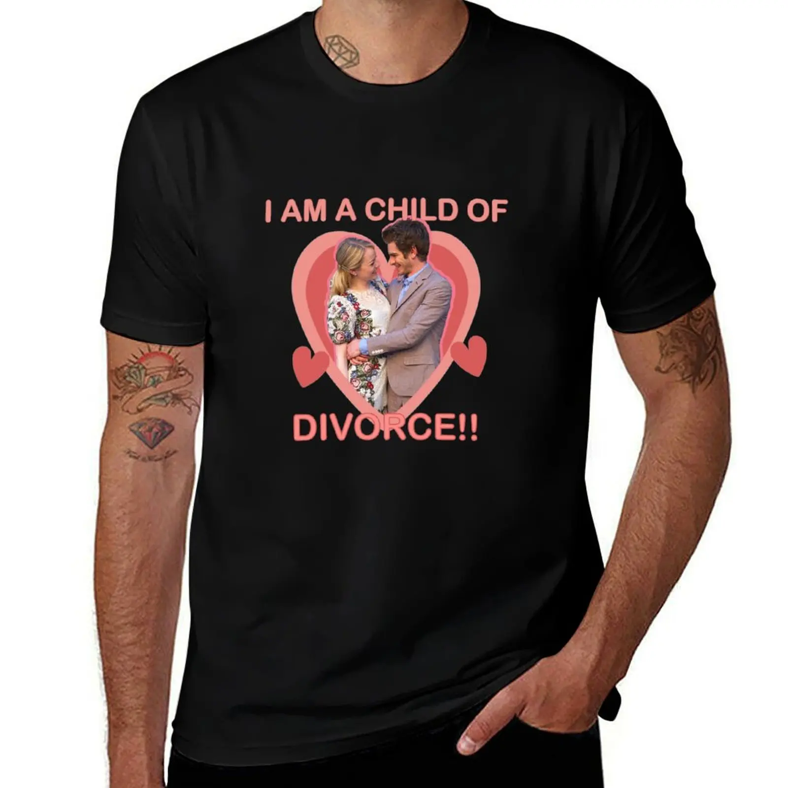 My Divorced Parents, I Am A Child Of Divorce Meme Shirt, Andrew Garfield and Emma Stone T-Shirt baggy shirts shirts men graphic