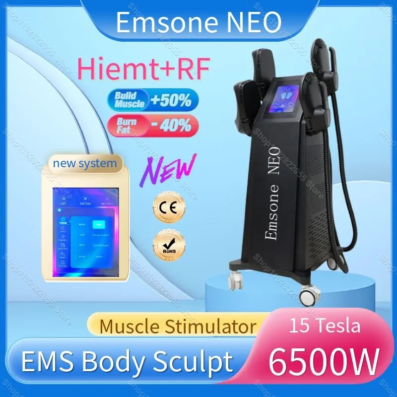 

Emsone NEO 15 Tesla 6500W 200Hz EMS Body Sculpting Machine Hiemt RF Body Slimming Muscle Stimulator Device