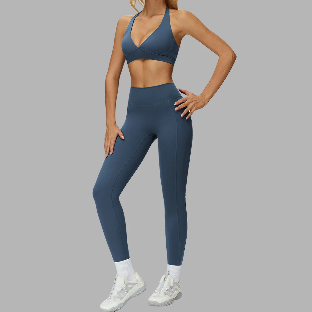 

Костюм для йоги, женский спортивный костюм из 2 предметов, спортивный бюстгальтер, леггинсы с высокой талией, спортивный комплект, одежда для фитнеса, одежда для тренировок, спортивная одежда с эффектом пуш-ап