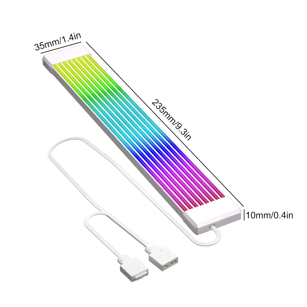Barre de bande lumineuse LED RGB 5V, 3 broches, 8 broches, 24 broches, PSU, Extensions de câble RGB, câble de carte mère ARGB pour alimentation d'ordinateur