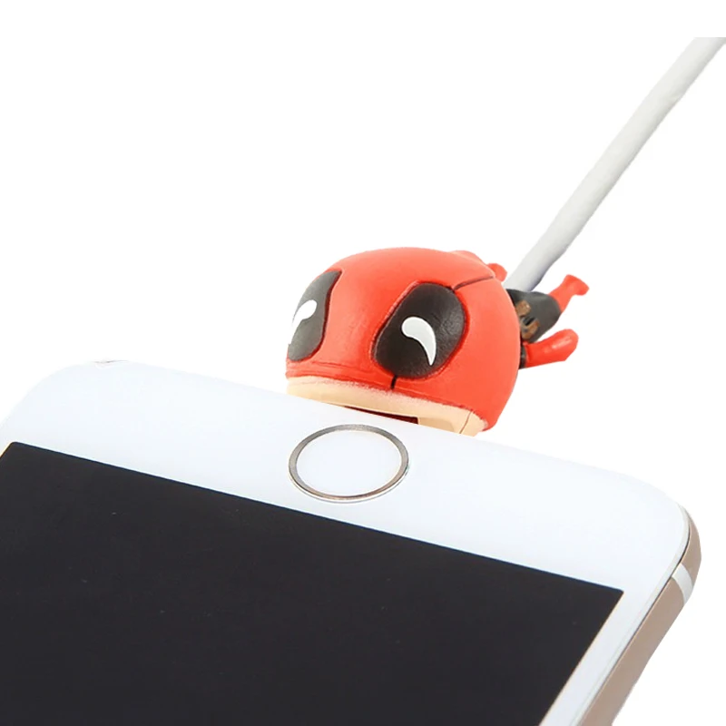 Deadpool Cable Bite Protector for Iphone Usb New Marvels Anime Doll Cables Organizer Winder Protector Accessory Gift Hot Sales