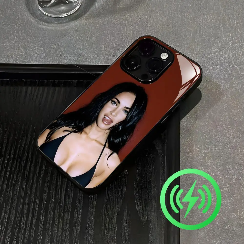 Funda de Vidrio para Teléfono Jennifers Body Megan Fox, Compatible con iPhone 17, 16, 15, 14, 13, 12, 11, X, XR, XS, 8 Plus, Mini, Pro, Max