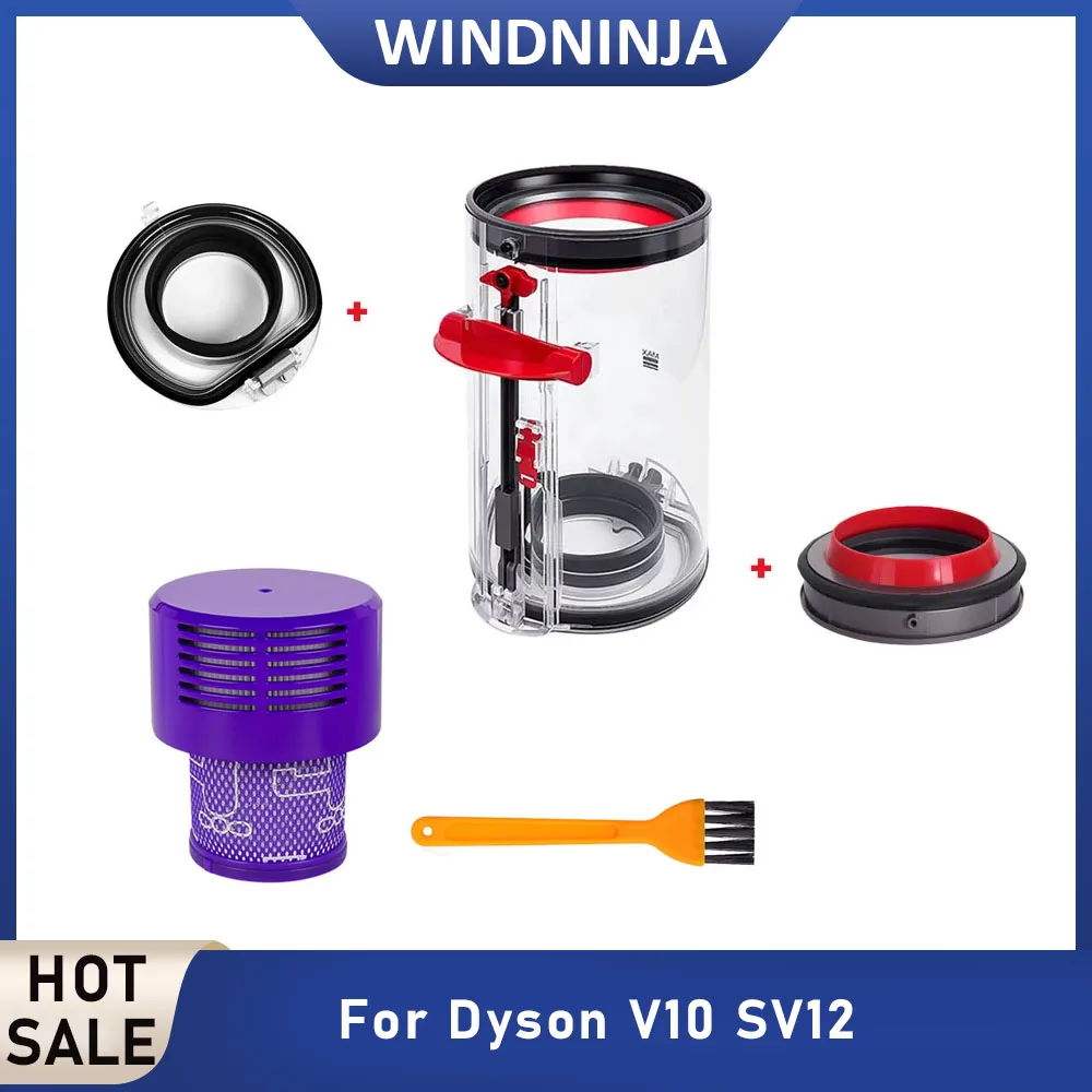 

For Dyson V10 SV12 US Dust Bucket HEPA Rear Filter Kit Vacuum Cleaner Spare Part Dust Bin Lid Fixed Dust Cup Filters Accessories