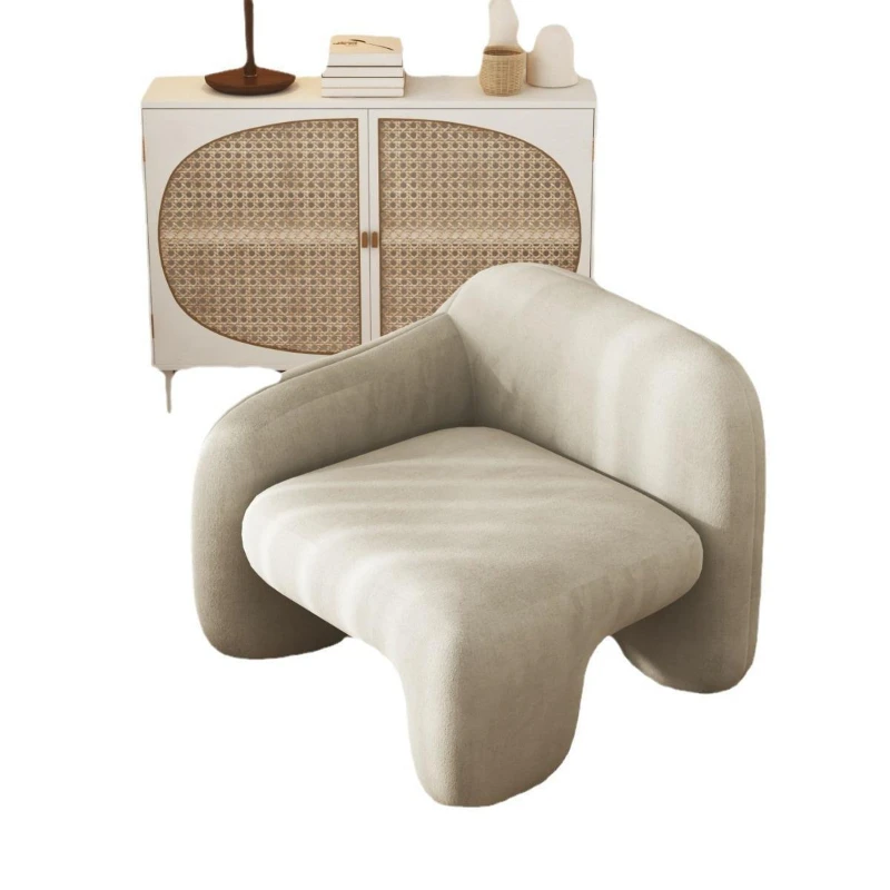 

Single lounge area Creative sofa, cream wind reception Beauty salon Clothing store Homestay