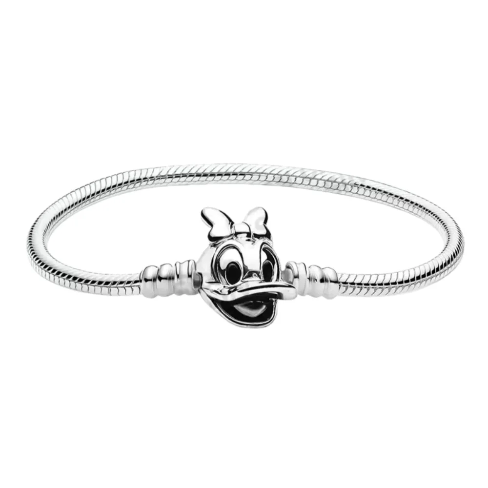 Fashionable Snake Bone Chain Bracelet 925 Silver Cute Cartoon Suitable For Primitive Women's Jewelry Charm DIY Jewelry Pendant - view 5