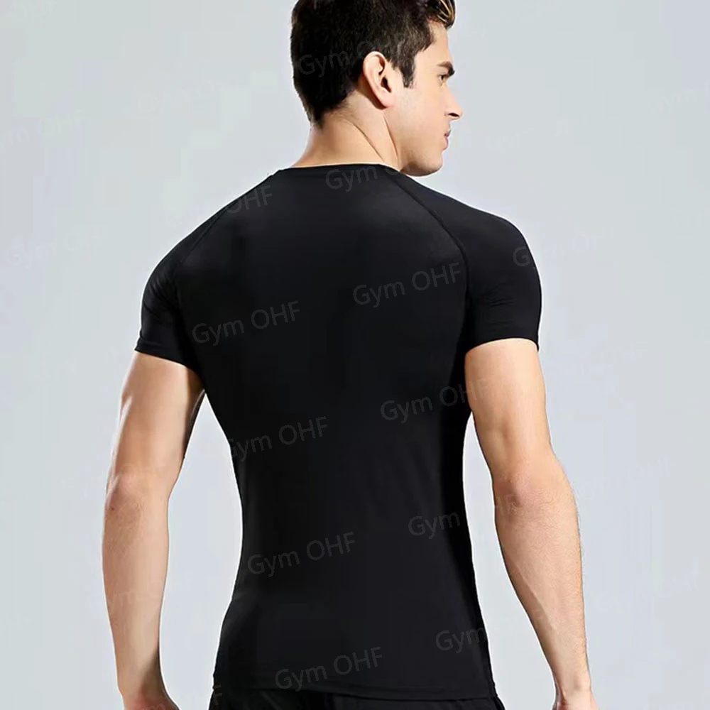 Kompression T Shirt Mann Quick Dry Lauf Gym Fitness Enge Sportswear Sommer Atmungsaktive Spinne Kurzarm T Shirt Männer 2099 – Detail 14