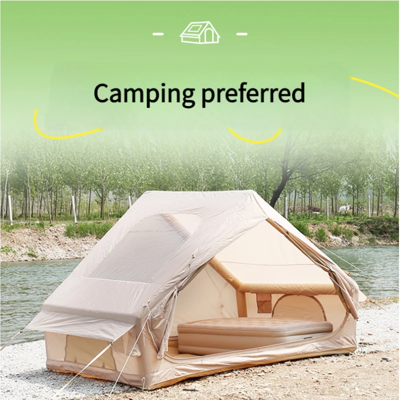 Nueva Carpa Inflable para Acampar al Aire Libre 2025 6.3 ㎡   Carpa Inflable de Verano con Gran Espacio y Tragaluz, para 3-4 Personas, Ideal para Glamping