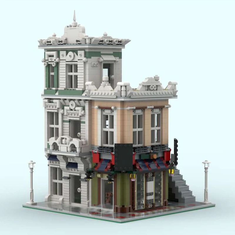 

NEW Moc 1794PCS City Hot Selling Street View Office Noodle Shop Model DIY Creative Ideas Child Assembly Toy Birthday Gift Blocks