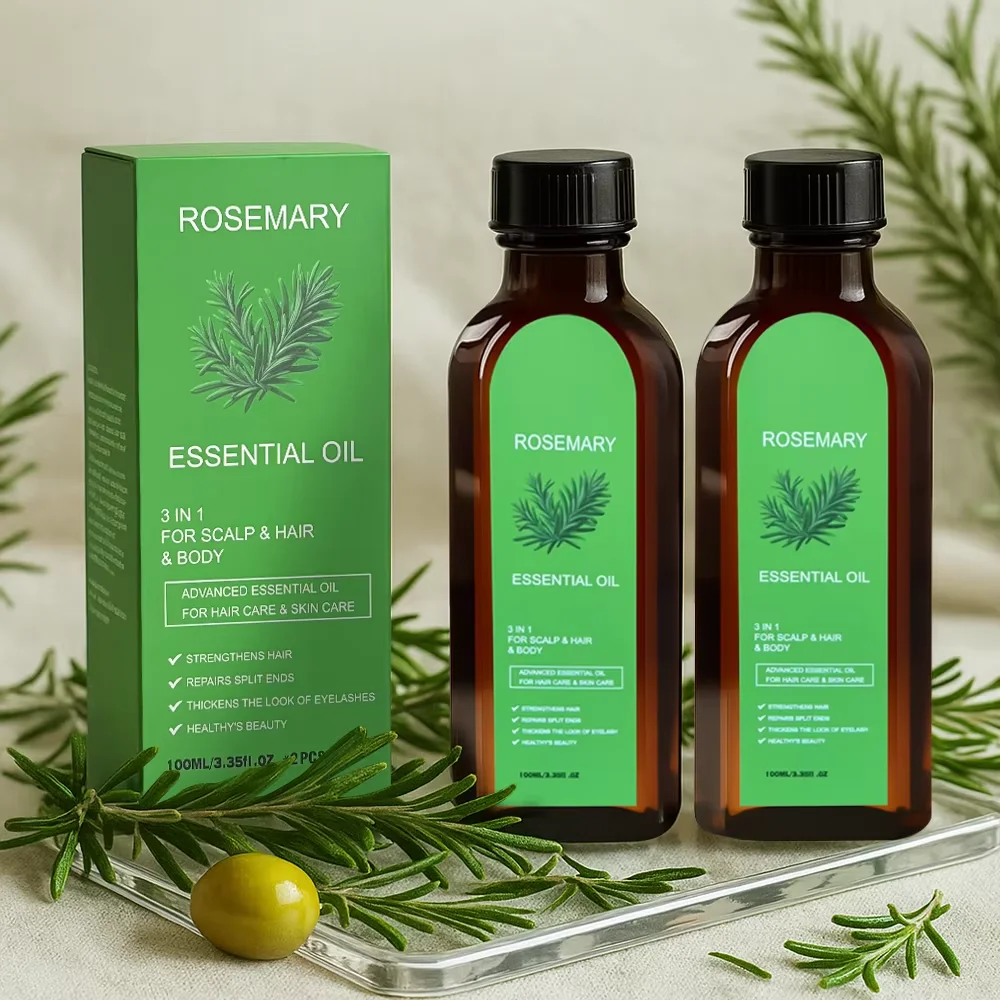 

Enhanced Version 2.0- Large Capacity 100ml Rosemary Scalp Massage Hair Care Essential Oil Fragrant Leaf Oil Mother's Day Gift