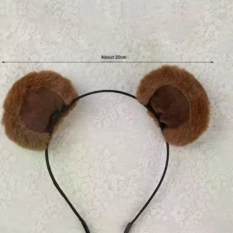 1Pcs Soft & Adorable Unisex Accessory Plush Bear Ear Headbands For Daily Parties And Cosplay Ideal Gift For All Ages