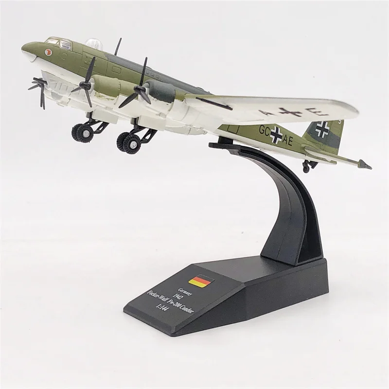 1:144 Scale FW200 Condor Military Transport Reconnaissance Aircraft Alloy Model Collection Toy Gifts Decoration