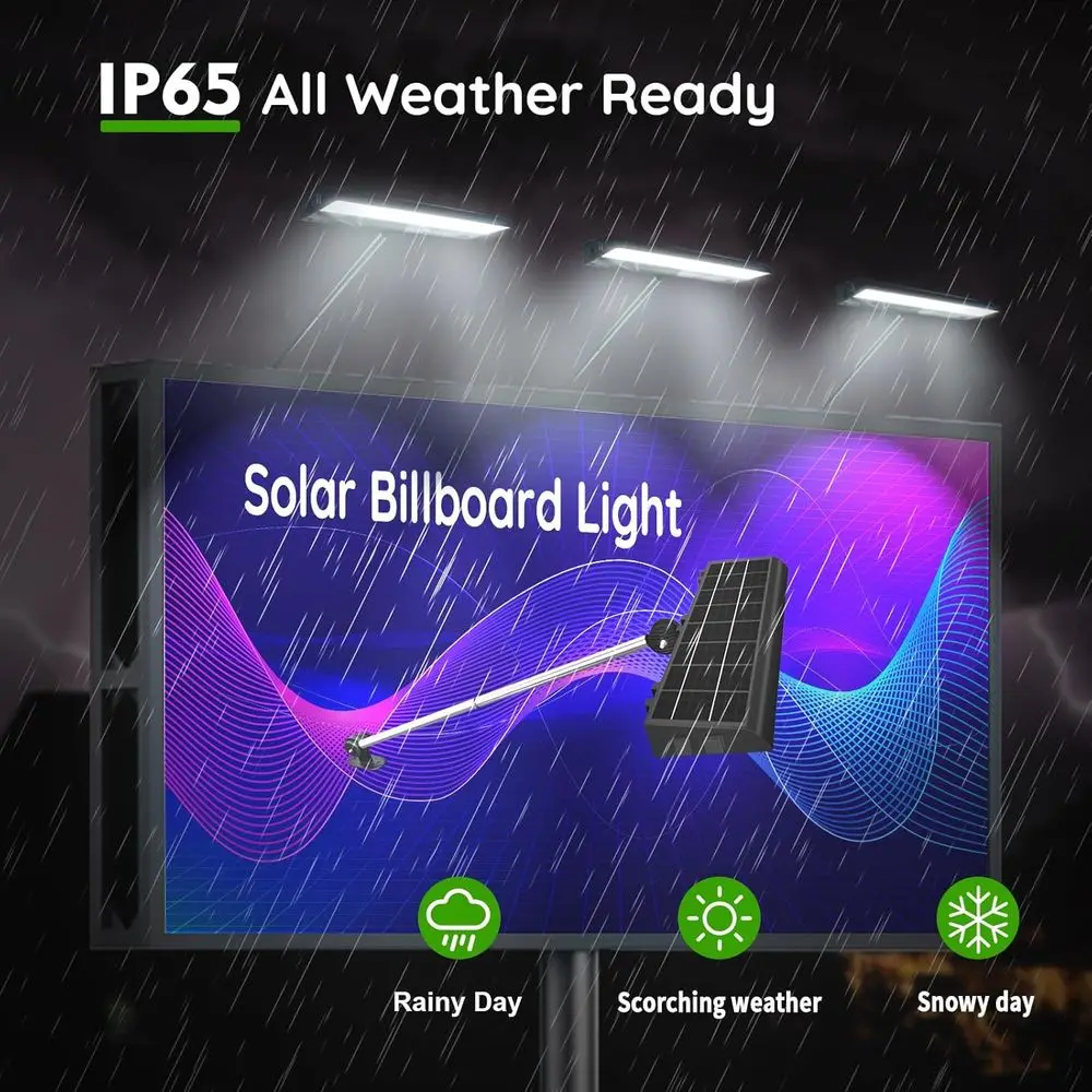 Lampu Rambu Luar Ruangan, 232 LED 5200 Lumen, Lampu Rambu 8000 mAh untuk Penerangan Billboard atau Bisnis, Real Estat, Toko, Halte Bus, HOA