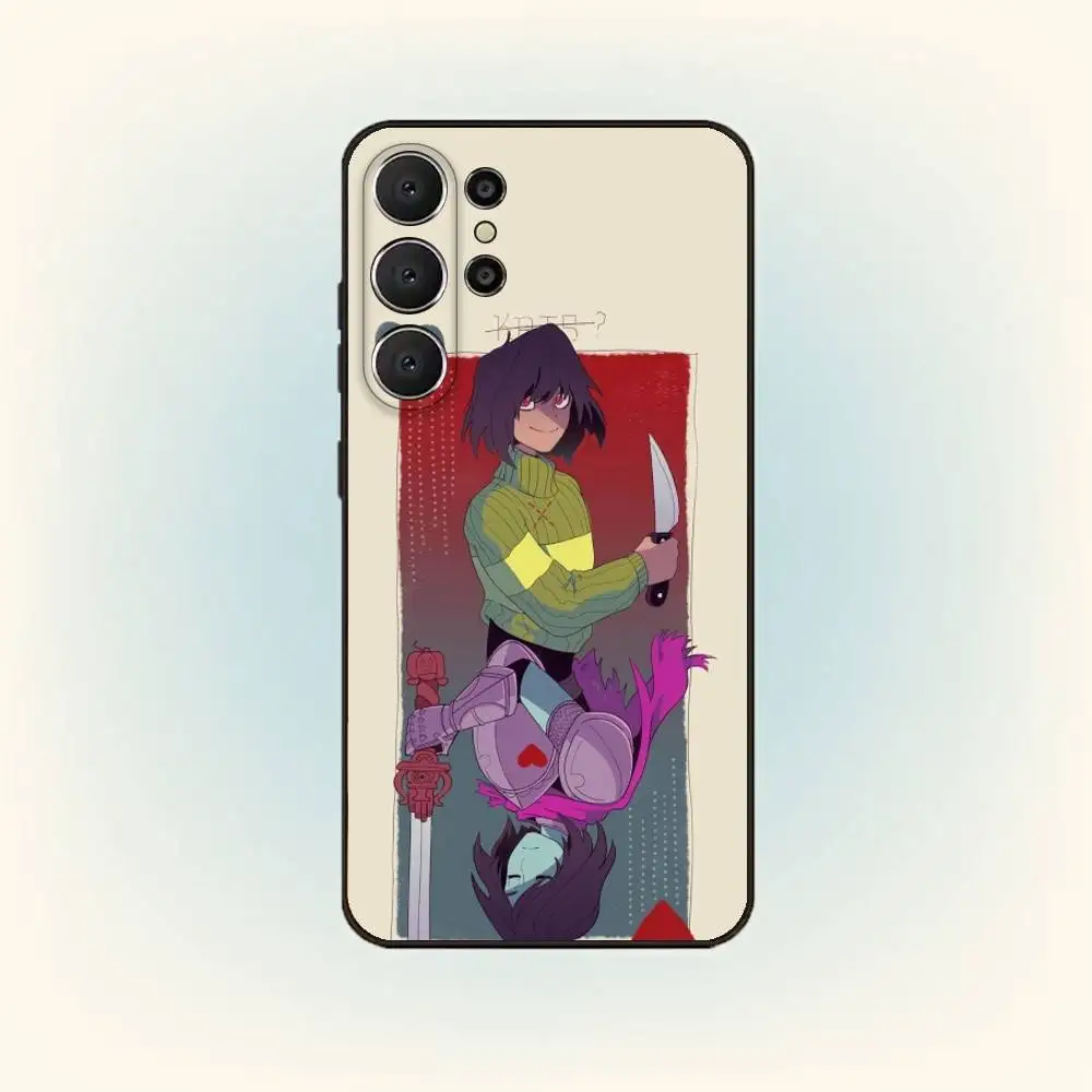 เคสโทรศัพท์ D-Deltarune K-Kris สำหรับ Samsung S 25,24,23,22,30,21,10,9,Ultra,Plus,Lite,FE,4,5 G สีดำ เคสนิ่ม