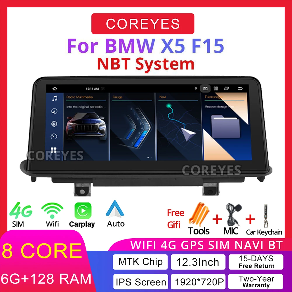 

COREYES 10.25 Inch Android 12 For BMW X5 F15 X6 F16 2013-2017 Car Radio Multimedia Player Wireless CarPlay Screen Bluetooth GPS