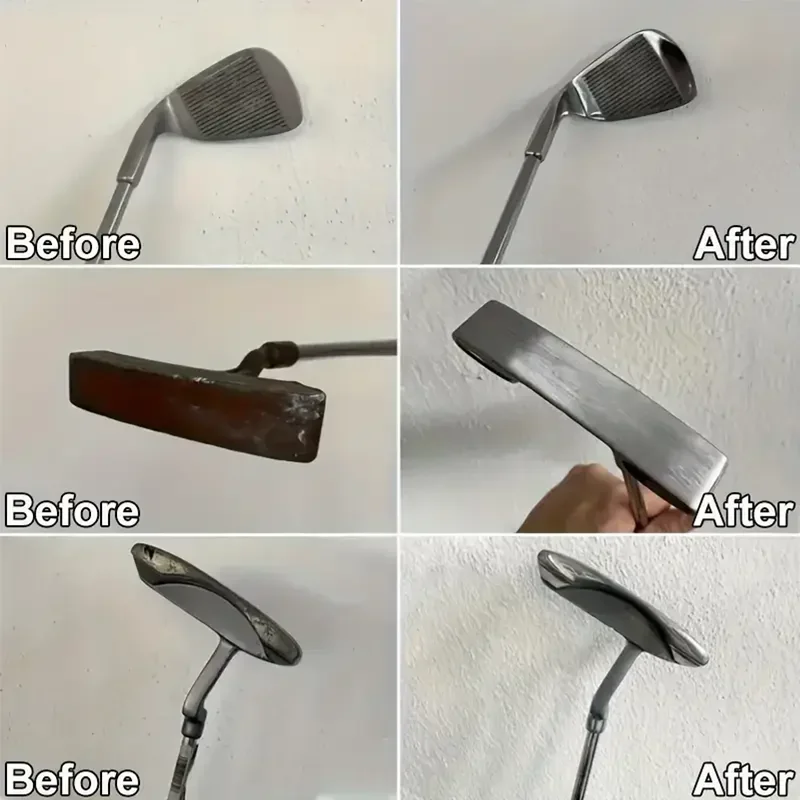 مجموعة أدوات تنظيف نادي الجولف مع معجون تلميع - تتضمن إسفنجة ويعيد اللمعان ويحمي من تشويهها، مثالية لجميع لاعبي الجولف