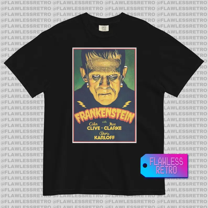 FRANKENSTEIN Retro Horror Poster Tee