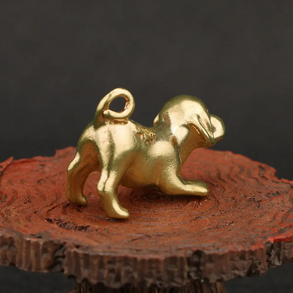 

Brass Dog Statue Small Vintage Animal Desktop Decor Creative Retro Brass Craft Ornament Exquisite Office Tabletop Decoration
