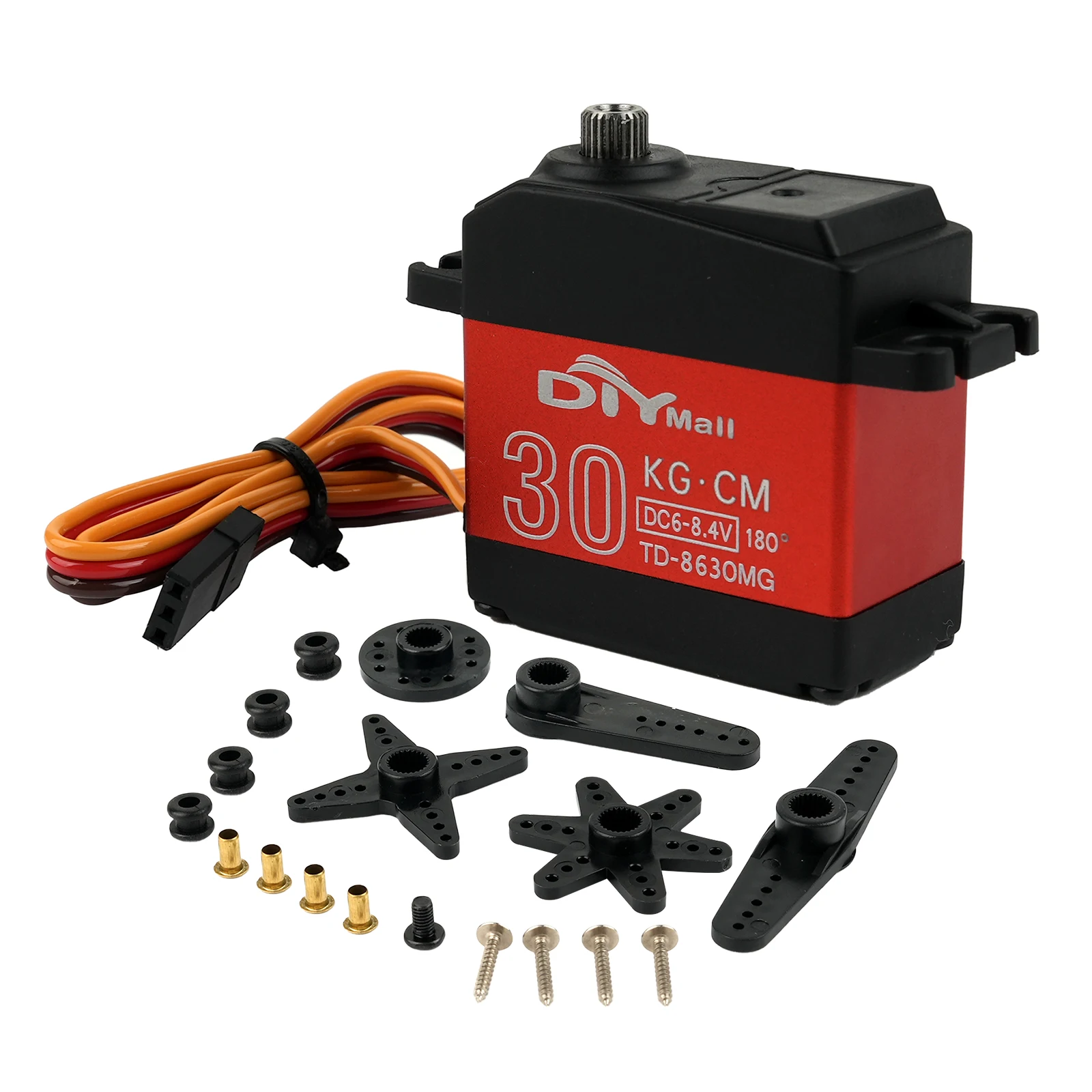 TD-8630M servo digital motor de escova de carbono 30kg 6-8.4v engrenagem de metal de alto torque 180/270/360 graus para 1:8 1:10 1:12 carros robô