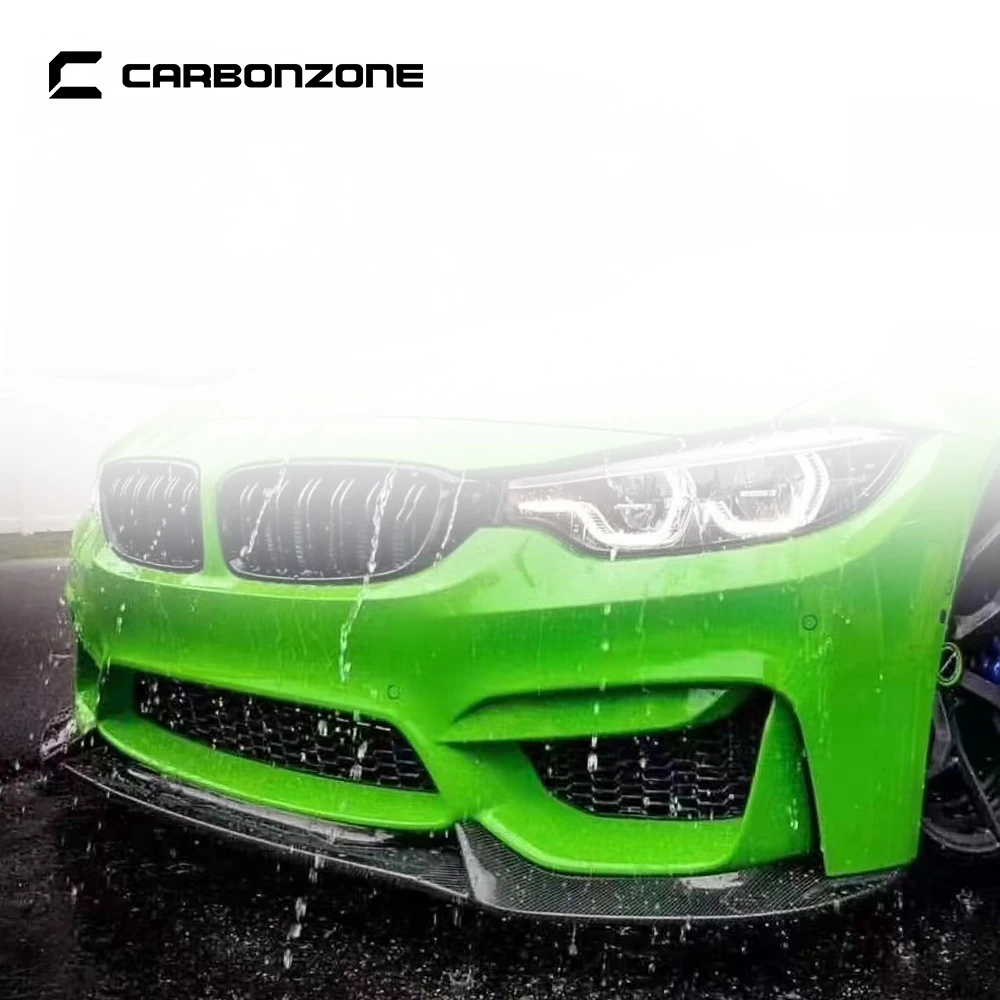 Carbon Fiber Front Bumper Lip Diffuser Varis Style for BMW M3 M4 Car Protector Spoiler Guard Automotive Accessories