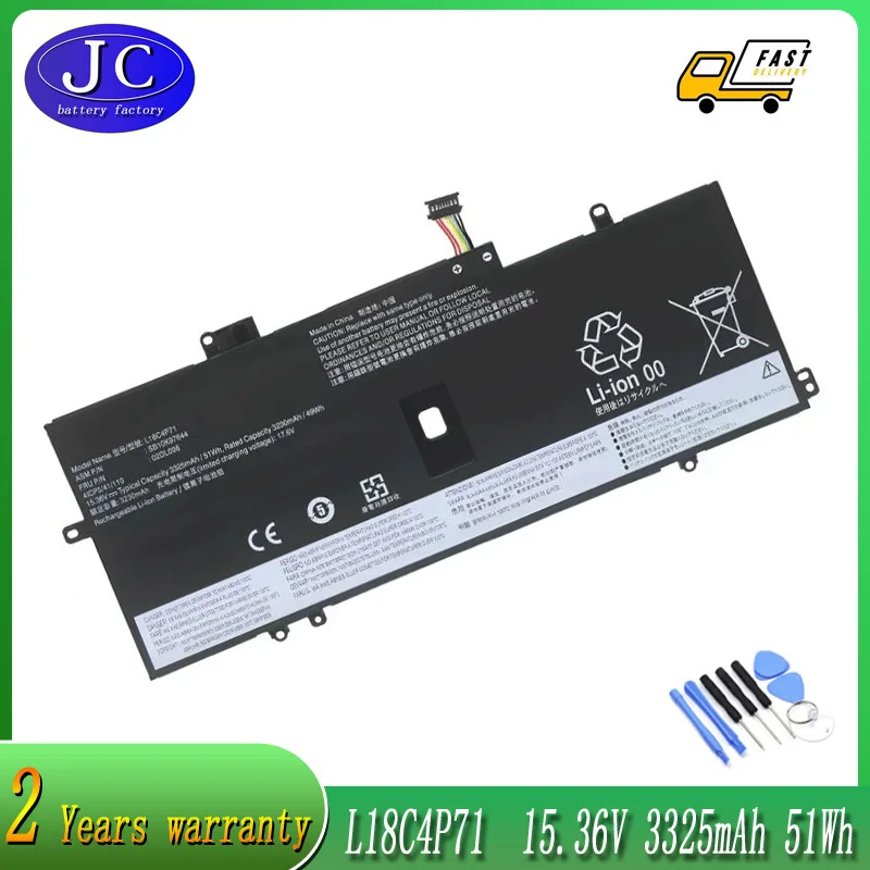 

JCLJF new L18M4P72 L18C4P71 Battery For Lenovo Thinkpad X1 Carbon 7th 2019 2020 Series L18L4P71 SKB10K97642 02DL004 02DL005