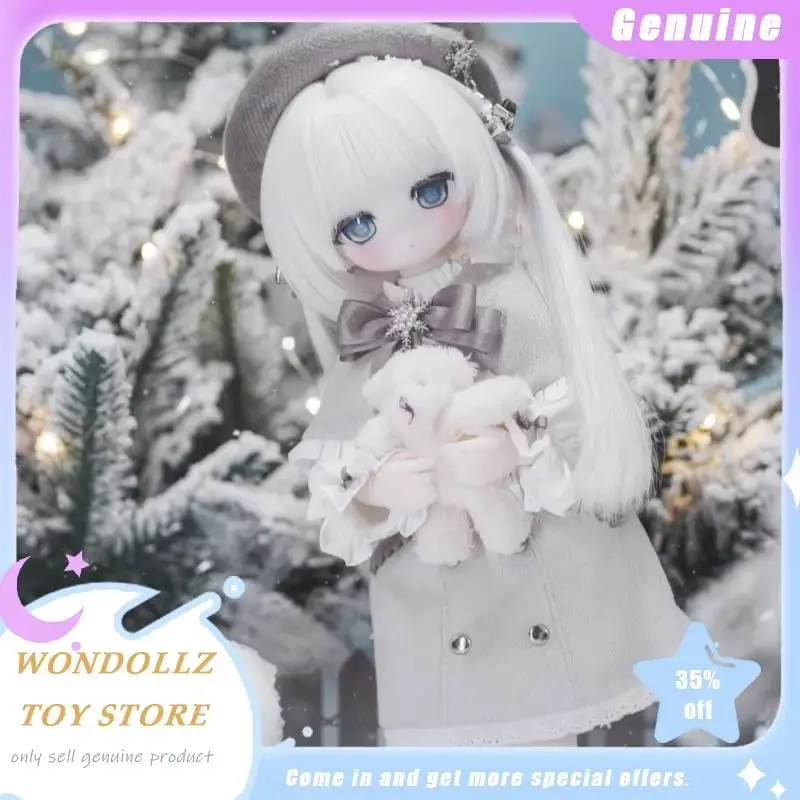

Подлинная подвижная кукла Tinyfox 1/6 Bjd Flurry Mjd, зимняя снежная кукла, кавайная фигурка девушки, включая одежду, украшение для рабочего стола, подарок для девушки