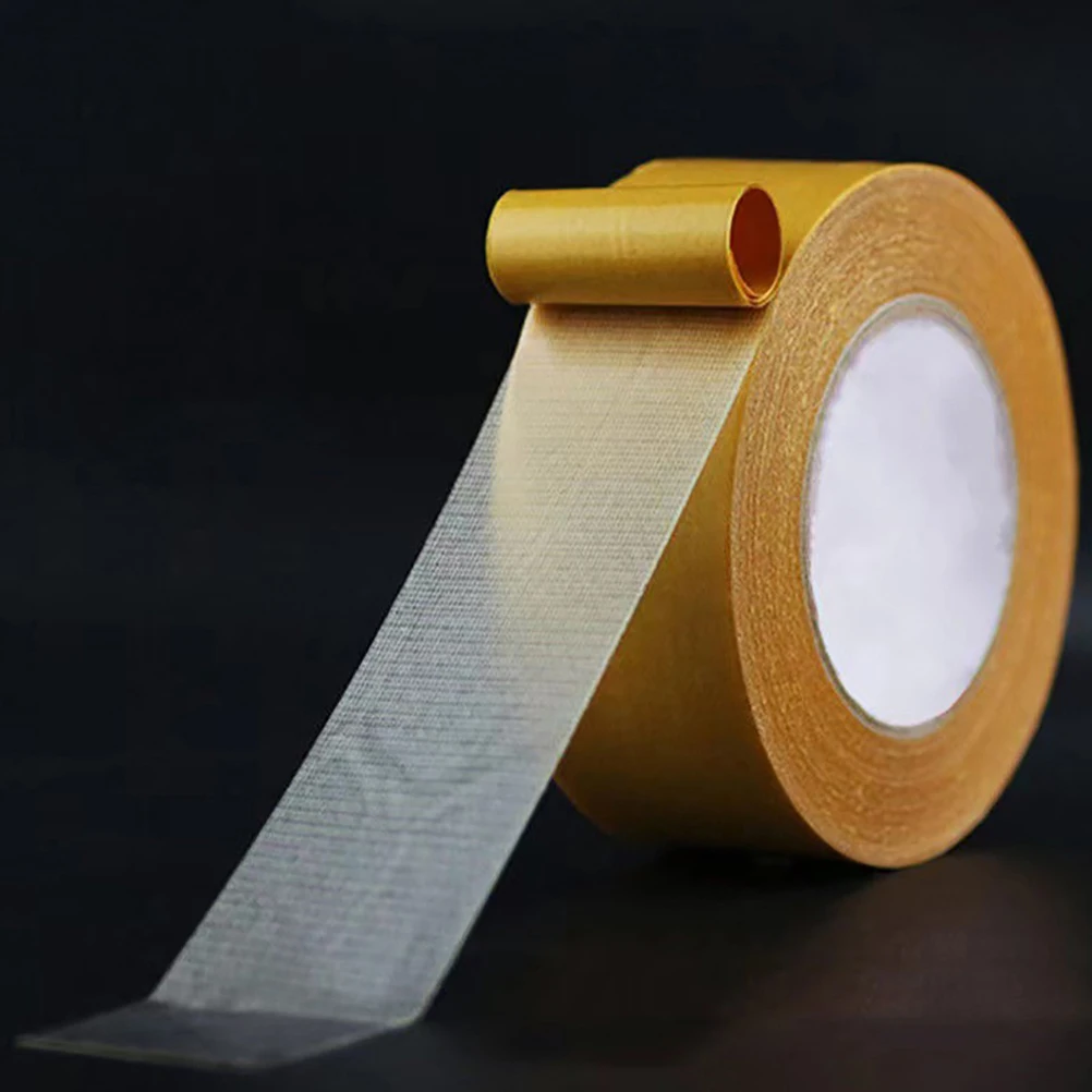 

2 Rolls Fabric Double Sided Cloth Tape High Viscosity Strong Adhesive Carpet Mounting Walls Exhibitions Decorations Heavy Duty