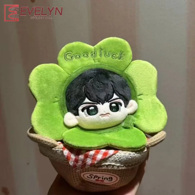 

Evelyn 10cm-13cm Baby Clothes Cotton Doll Self deprecating Headset Clover Cartoon Ins Style Pendant Decorative Toy Dress Up