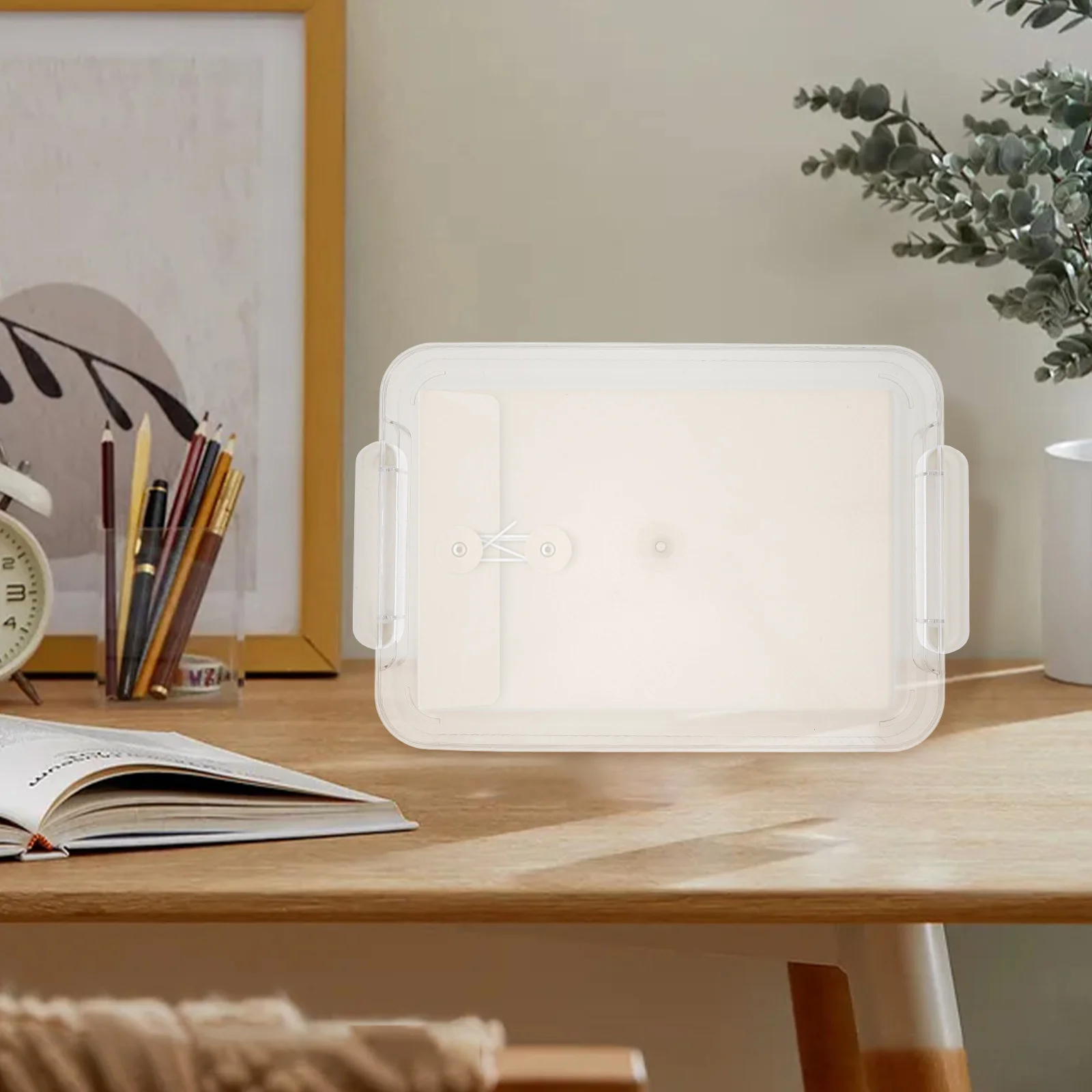 

Transparent File Box Large Capacity Pet Storage Container Card Holder Document Organizer for Home Office Travel