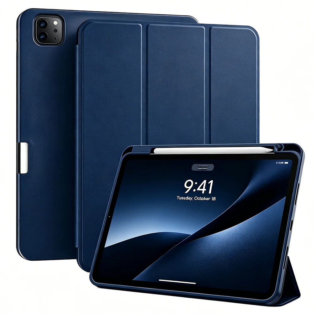 Penetui voor Apple iPad Air Pro 10.9 11 12.9 13 M2 M3 M4 M5 2024 2025 8e 9e 10e 11e generatie, magnetische flip smart cover