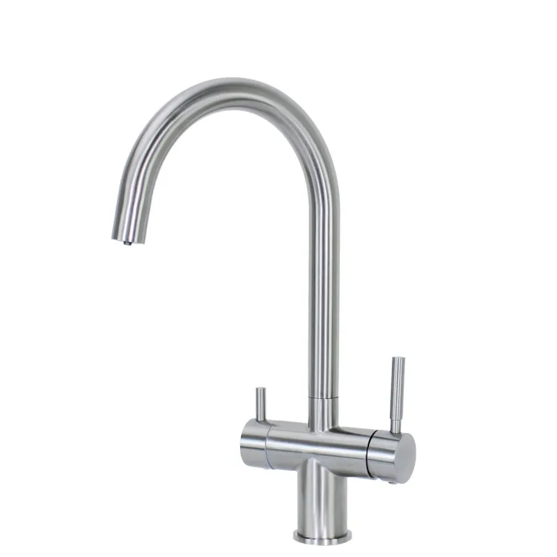 

【Best-selling】Dual Handles Stainless Steel 304 Lead Free 4-in-1 Kitchen Faucetl With Sparkling Soda Water 360 Degree Flexible