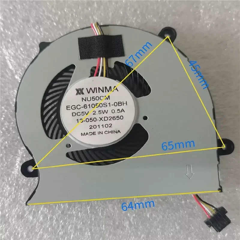 

Fan for WINMA NU50CM EGC-61050S1-0BH 5V 2.5W 13-050-XD2650