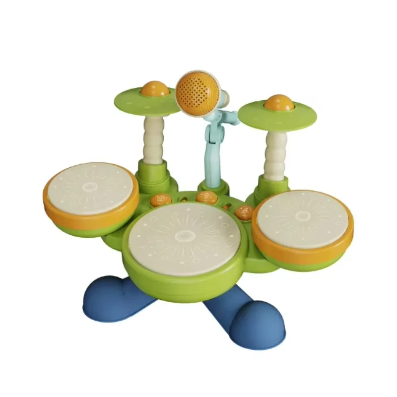 

Baby Music Rhythm Enlighten Toys Electronic Percussion Instruments Children Montessori Educational Plastic Jazz Drum Set Toy