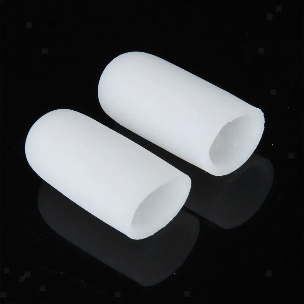 واقيات أصابع القدم المحمولة من السيليكون، أغطية أصابع القدم من الجل الأبيض تقلل الاحتكاك، واقي أصابع القدم الكبير