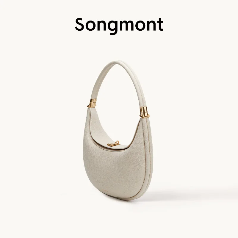 Songmont Medium Moon Bend Bag Series Head Layer Cowhide Large Capacity Crescent Bag Shoulder Armpit Bag