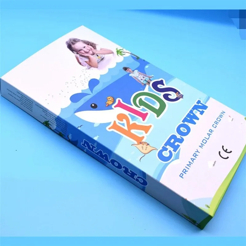 Corona Dental de acero inoxidable para niños, accesorio de ortodoncia para laboratorio Dental, 48 y 96 piezas