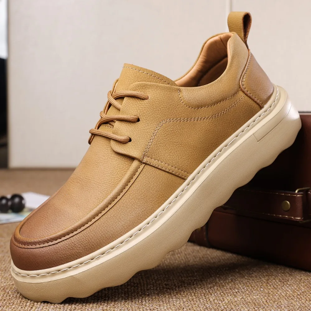 

2026 New Men Mixed Color Loafter Men's Black Yellow Leather Shoes Male Walking Sneakers Tenis Masculino Zapatos Hombre 0 sold