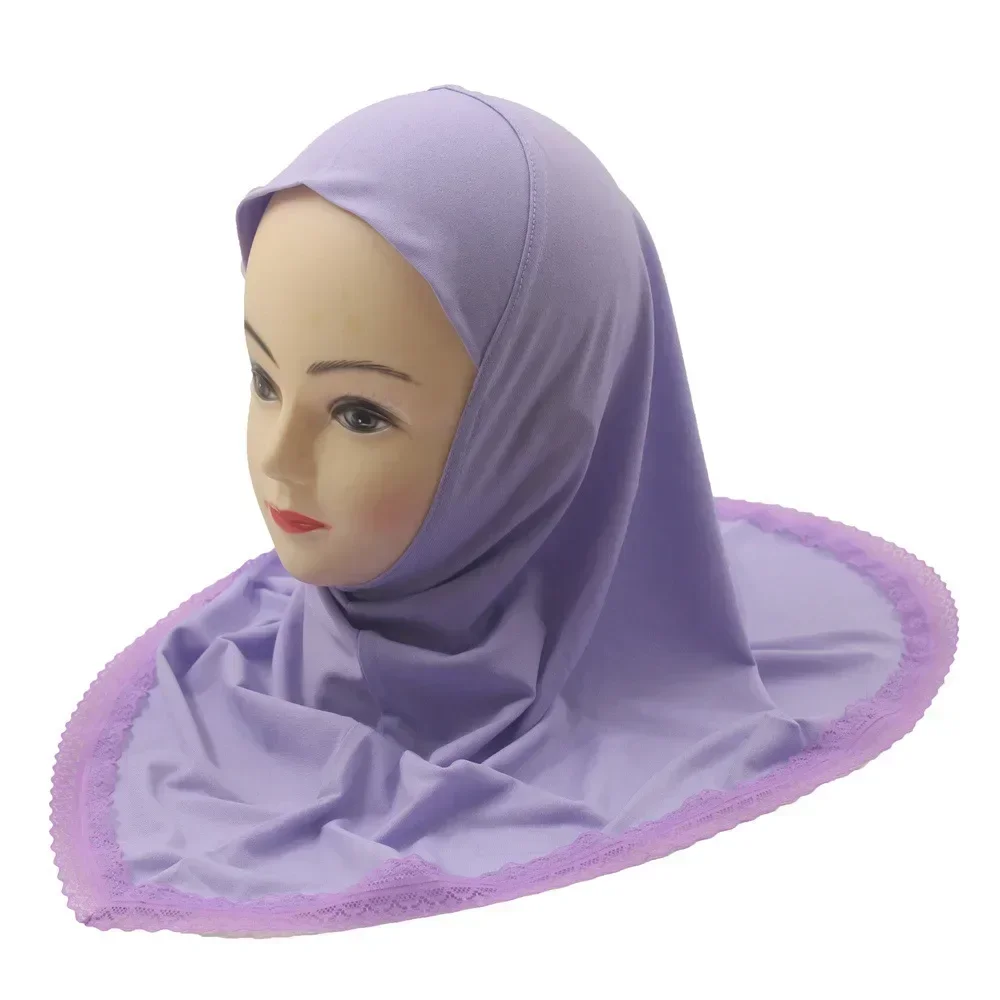 

Muslim Kids Headscarf Instant Inner Hat Shawls Girls Hijab Turban One Piece Amira Cap Islamic Arab Burqa Children Wrap Headwear