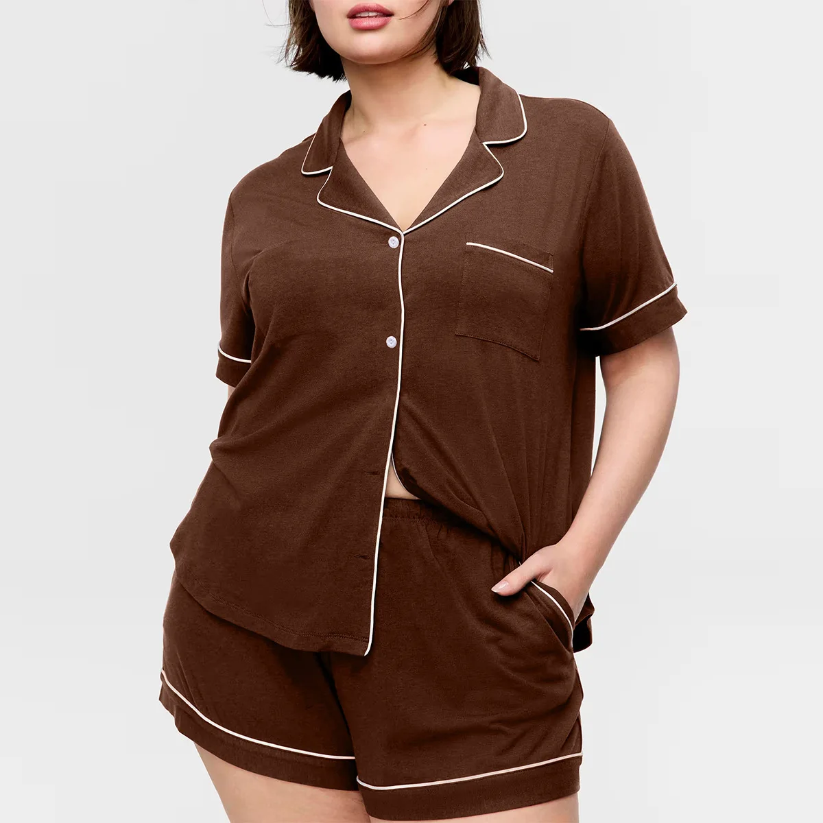 

Plus Size 4XL 5XL 6XL Pajamas Female Nightwear Summer New Short Sleeve Shorts Pyjamas Set Sleepwear Loose Casual Loungewear